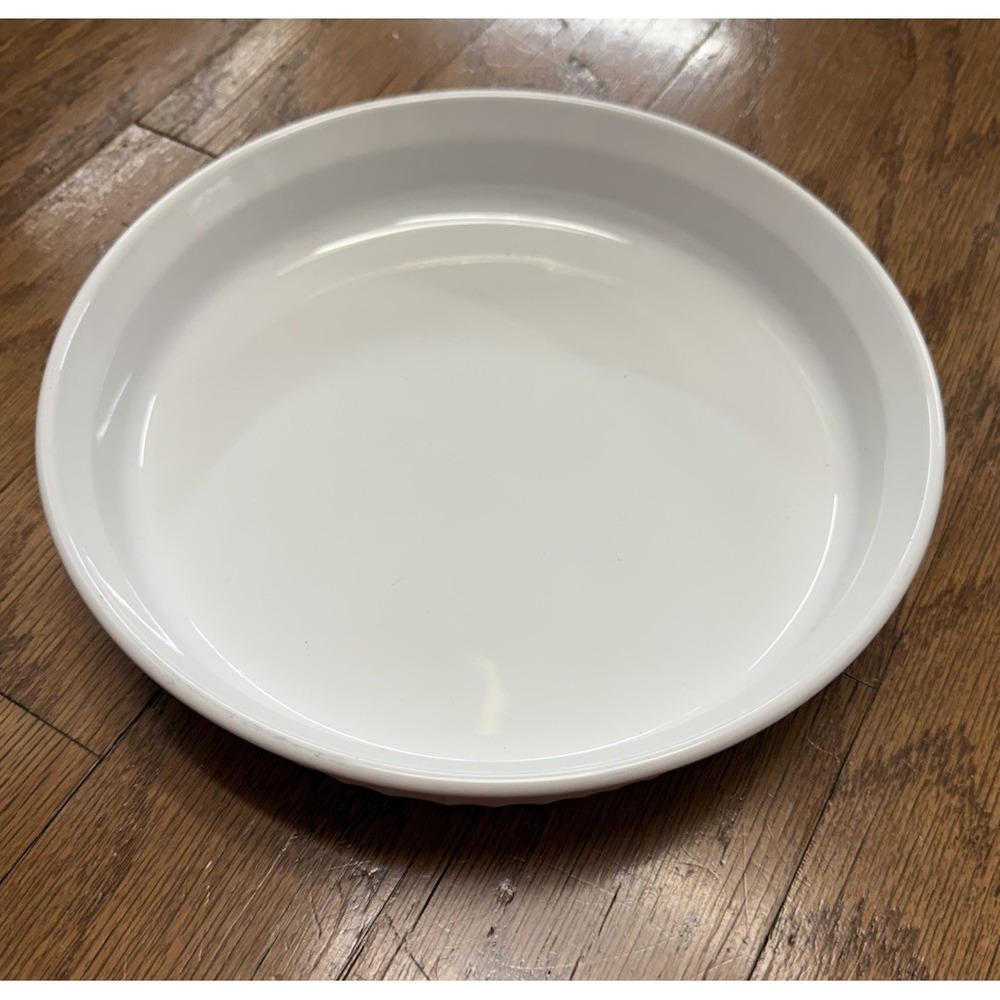 Corning Ware Quiche Baking Dish F-8-B French White Vintage